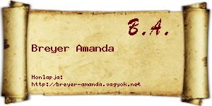 Breyer Amanda névjegykártya